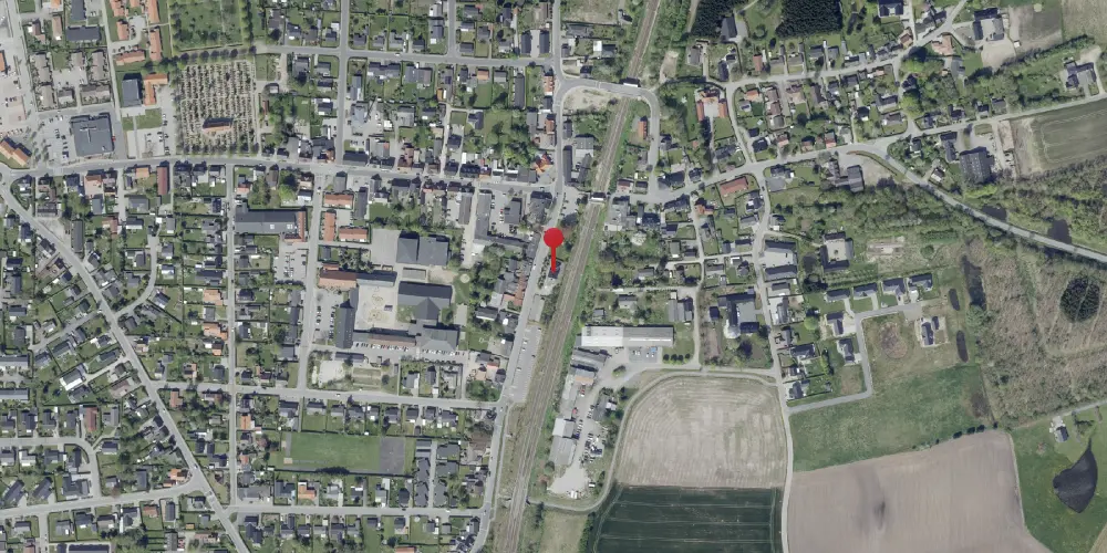 Historisk kort over Løsning Station [1902-1971]