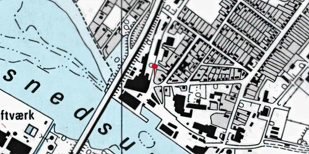 Historisk kort over Masnedsund Perronhal