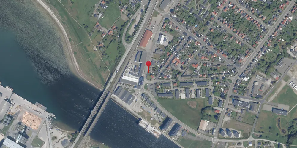 Historisk kort over Masnedsund Perronhal