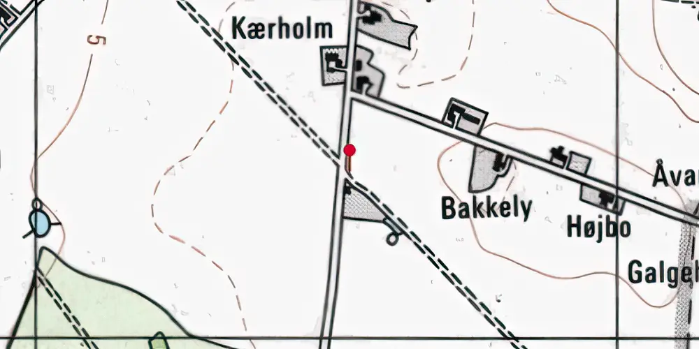 Historisk kort over Trellerup Trinbræt med Sidespor