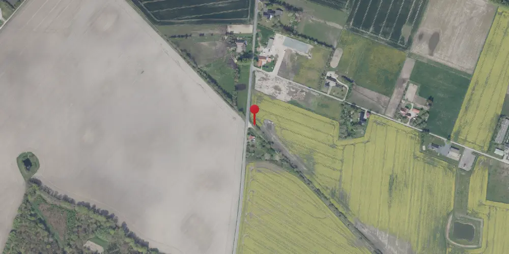 Historisk kort over Trellerup Trinbræt med Sidespor