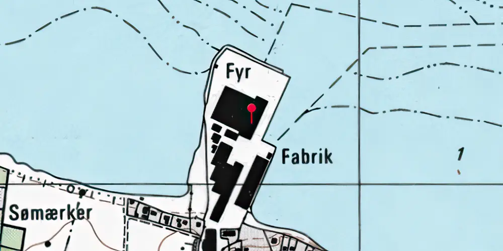 Historisk kort over Orehoved Færgehal [1884-1937]