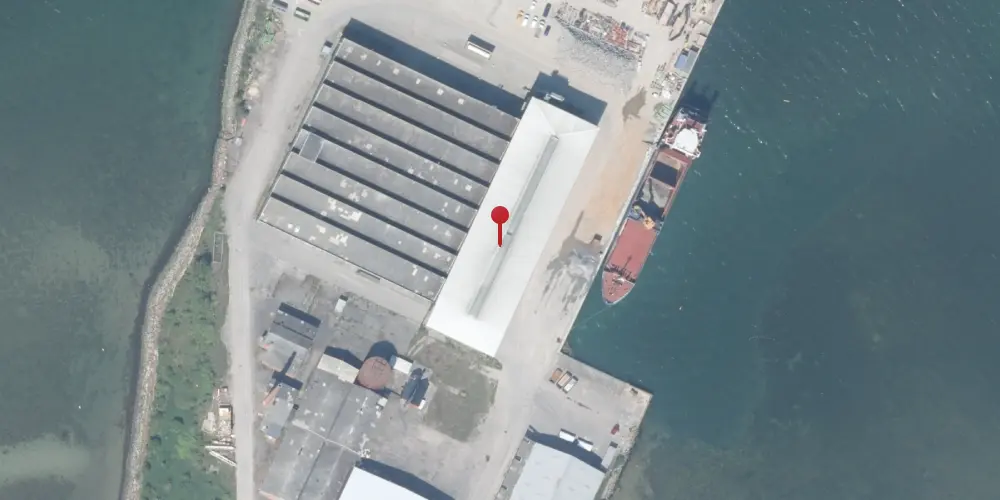 Historisk kort over Orehoved Færgehal [1884-1937]