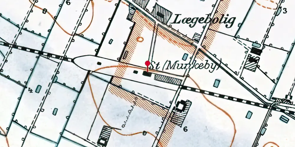 Historisk kort over Munkeby Station