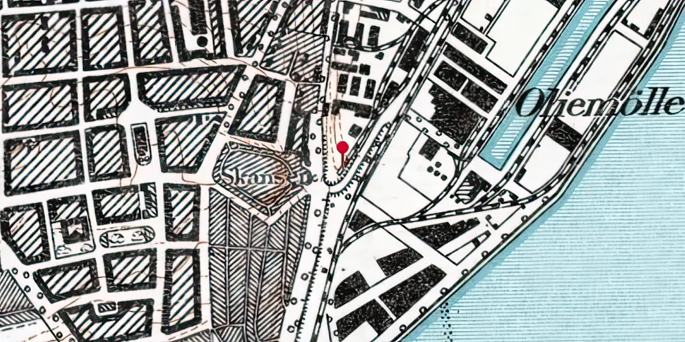 Historisk kort over Aarhus Landsudstillingen Station [1909-1909]