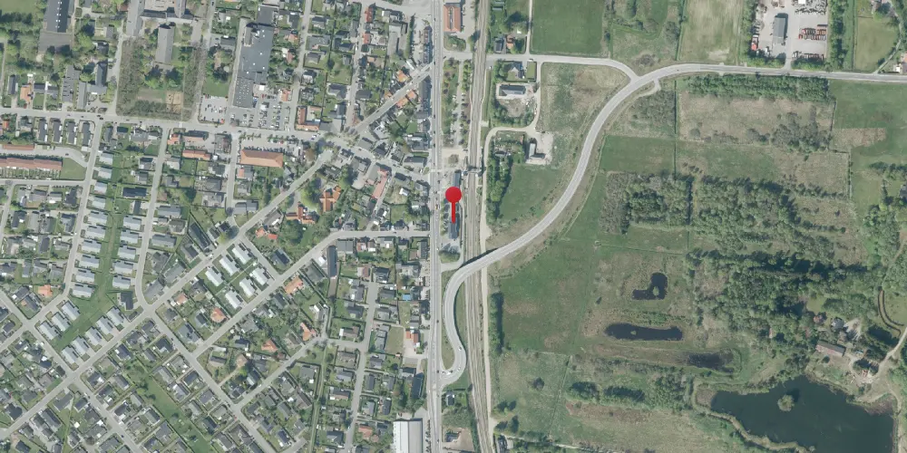 Historisk kort over Svenstrup (Jylland) Station [1904-1972]