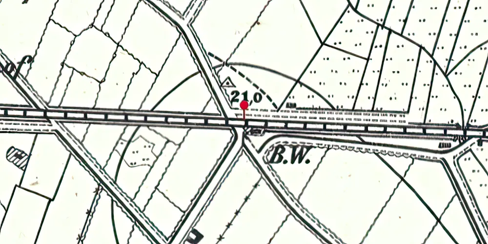 Historisk kort over Terkelsbøl Billetsalgssted [1878-1889]