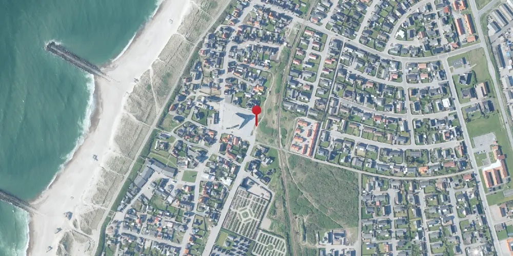 Historisk kort over Thyborøn Trinbræt [1950-1955]