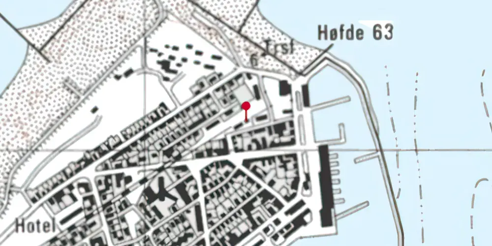 Historisk kort over Thyborøn Havn Station [1924-1990]