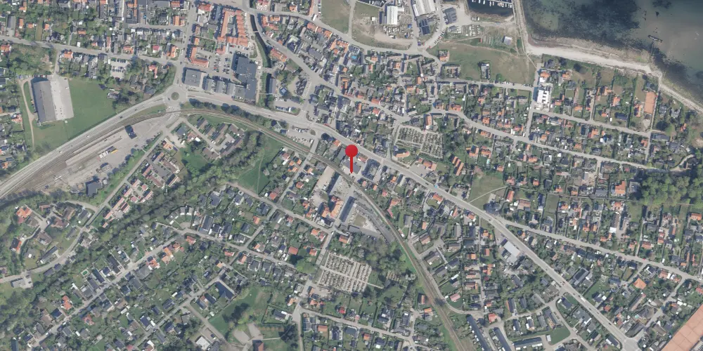 Historisk kort over Gilleleje "midlertidig" Station [1916-1918]