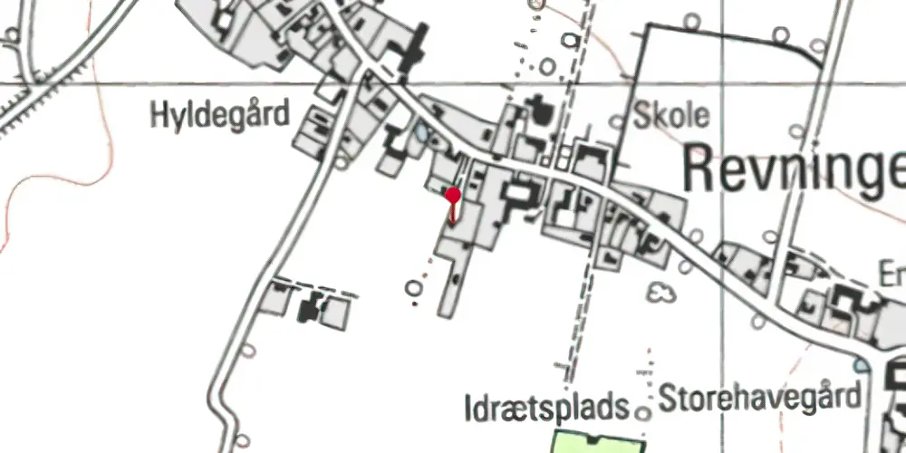 Historisk kort over Revninge Station Historisk kort over Revninge Station
