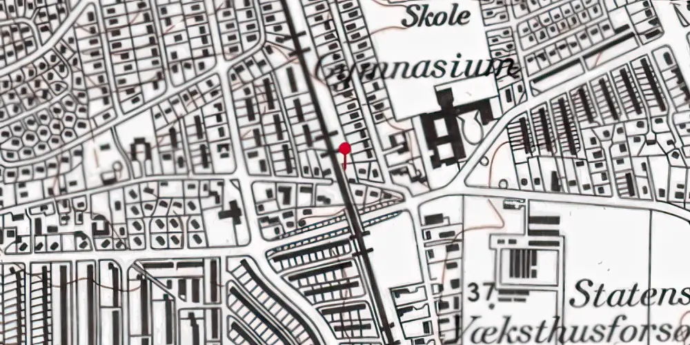 Historisk kort over Virum Billetsalgssted [1929-1936]