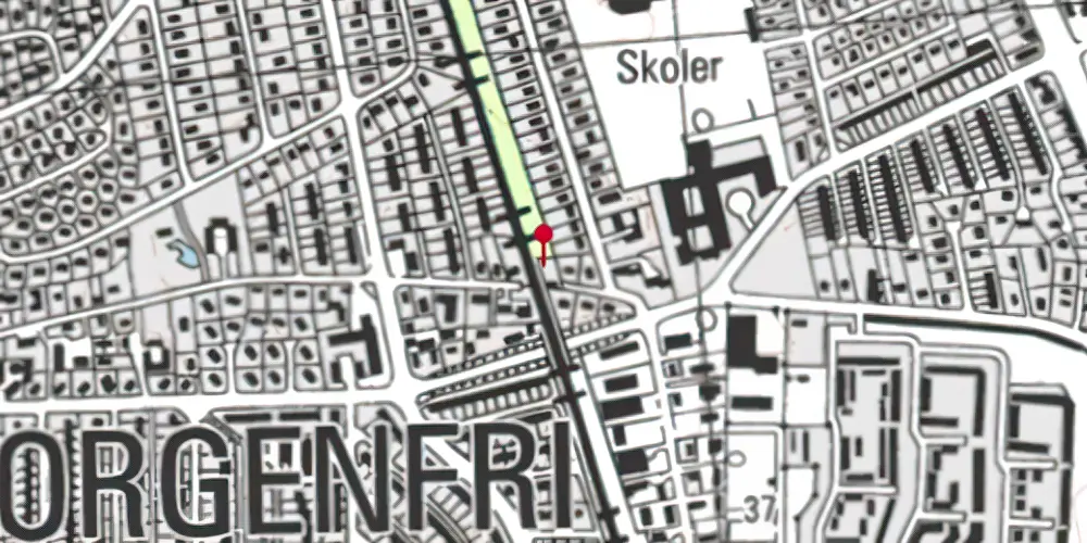 Historisk kort over Virum Billetsalgssted [1929-1936]