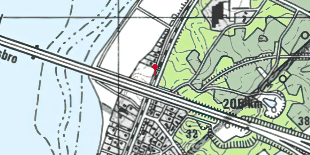 Historisk kort over Skovsvinget Trinbræt