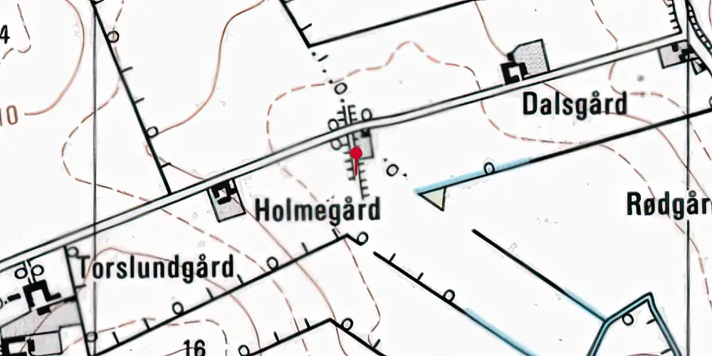 Historisk kort over Tårup Trinbræt med Sidespor