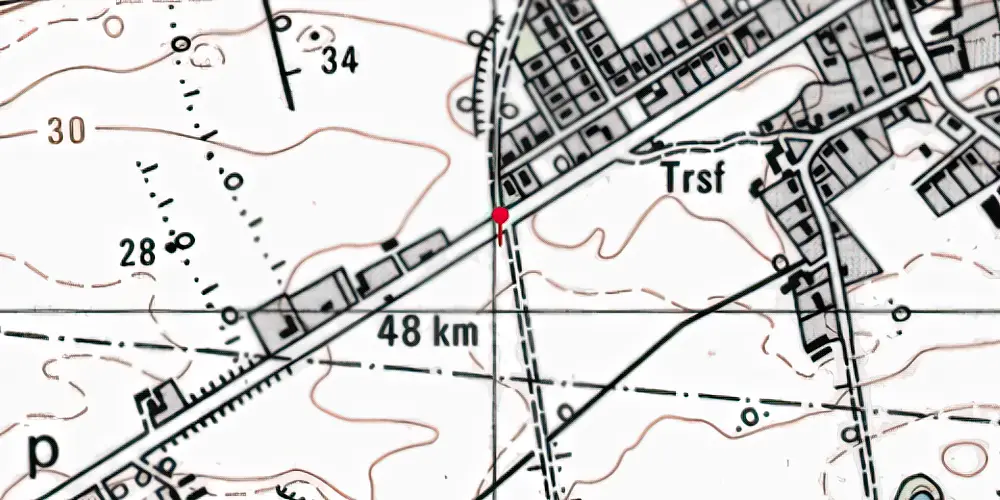 Historisk kort over Grenåvej Trinbræt (uofficielt)