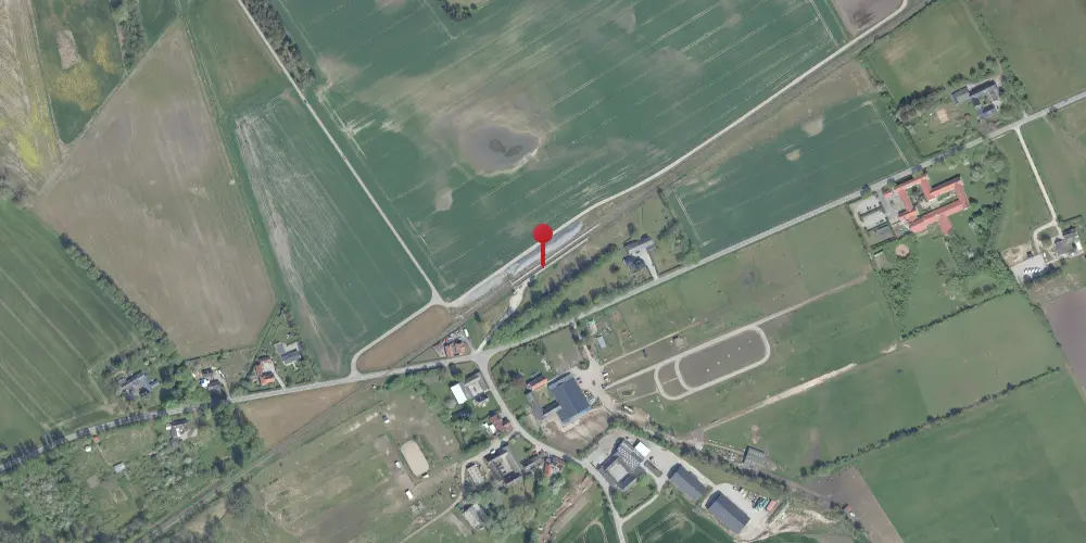 Historisk kort over Østerbjerg Trinbræt med Sidespor [1916-1990]