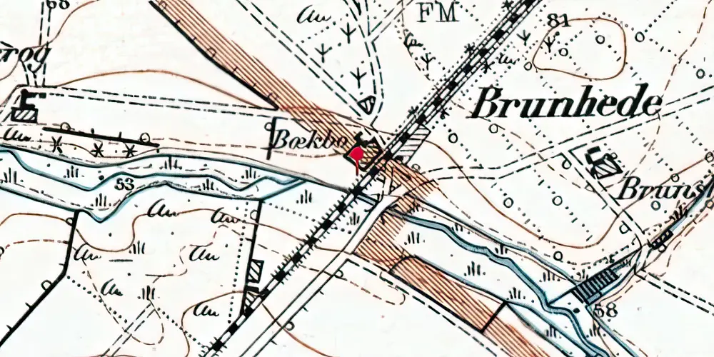 Historisk kort over Brændselsnævnet Sidespor