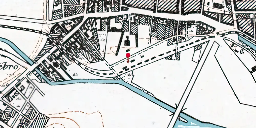Historisk kort over Horsens (HOJ) Godsstation