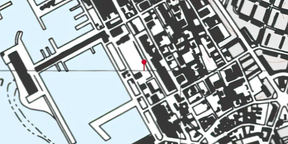 Historisk kort over Esbjerg ny Havn Godsekspeditionen