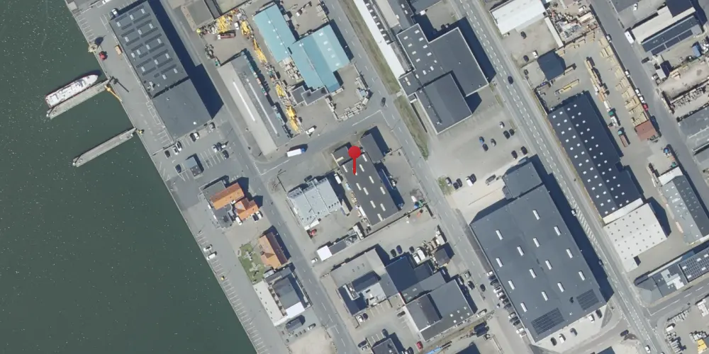 Historisk kort over Esbjerg ny Havn Godsekspeditionen