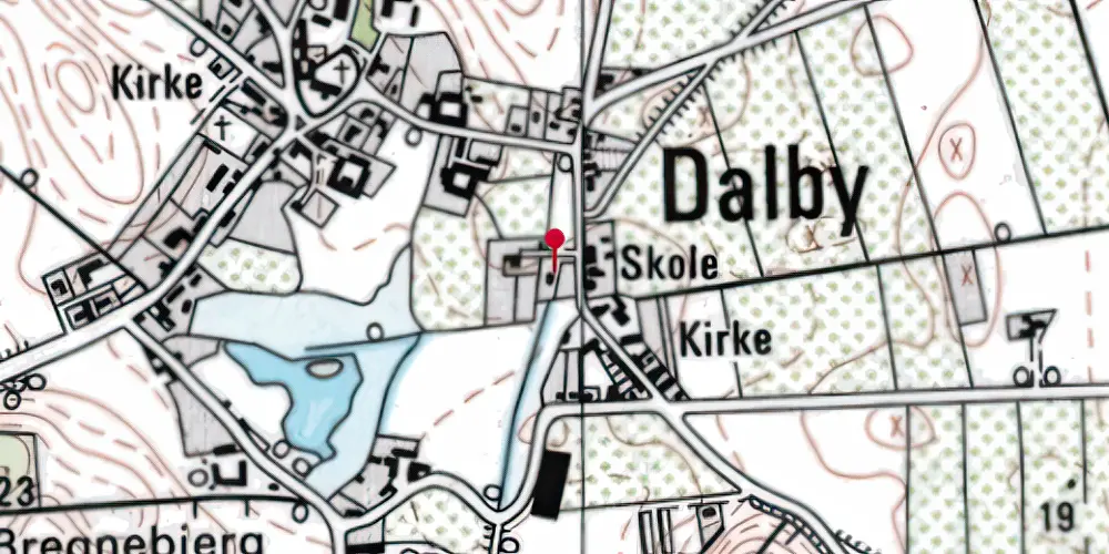 Historisk kort over Dalby Station Historisk kort over Dalby Station
