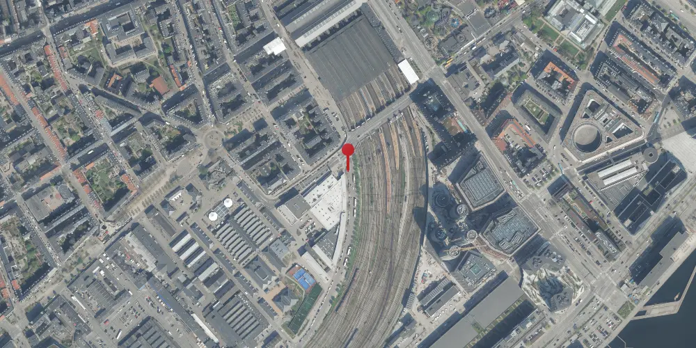 Historisk kort over Kjøbenhavns Kvægtorv Station