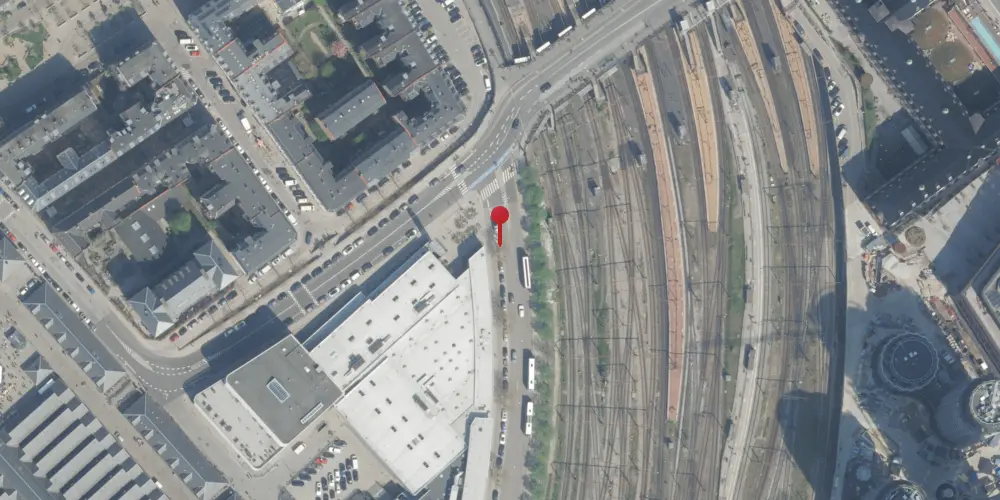 Historisk kort over Kjøbenhavns Kvægtorv Station