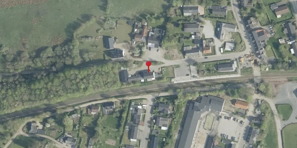 Historisk kort over Sparkær Station [1865-1979]