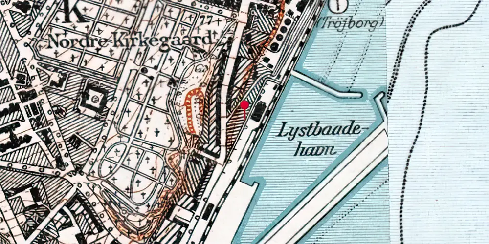 Historisk kort over Trøjborg Sidespor