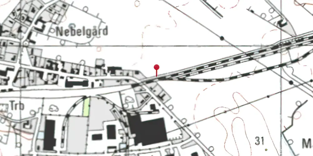 Historisk kort over Taulov Blokpost Historisk kort over Taulov Blokpost