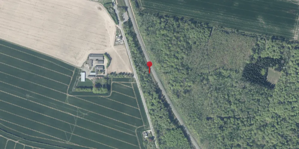 Historisk kort over Alslev Skov Blokpost