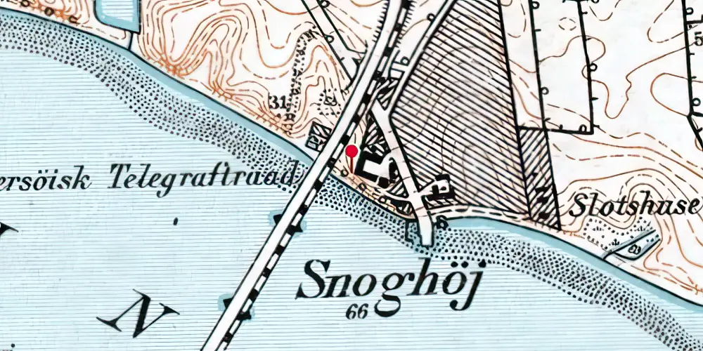 Historisk kort over Lillebæltsbroen Blokpost Historisk kort over Lillebæltsbroen Blokpost