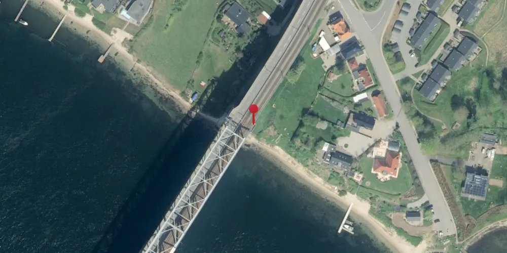 Historisk kort over Lillebæltsbroen Blokpost Historisk kort over Lillebæltsbroen Blokpost