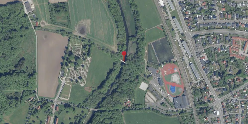 Historisk kort over Suså Jernbanebro