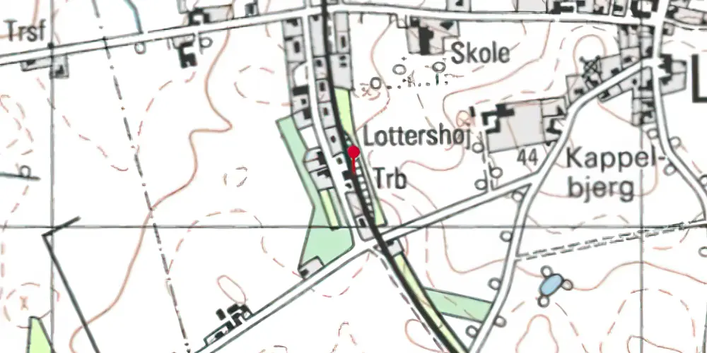 Historisk kort over Løve Trinbræt Historisk kort over Løve Trinbræt