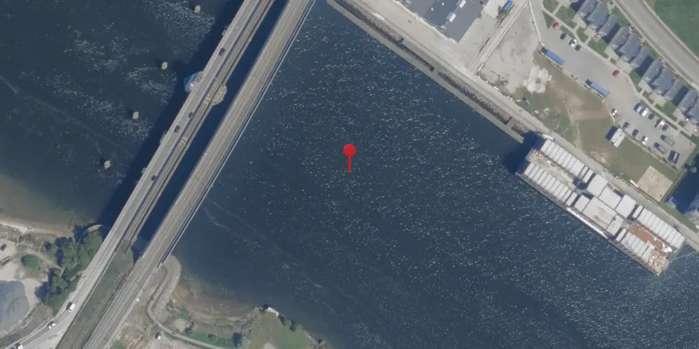 Historisk kort over Masnedsundbroen Jernbanebro