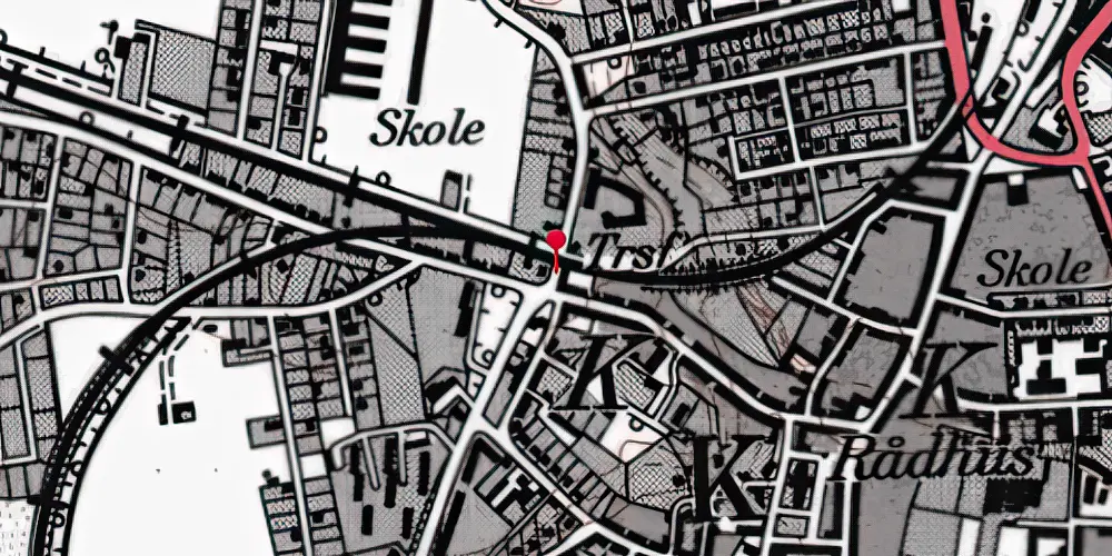 Historisk kort over Holstebro Markedsplads Trinbræt Historisk kort over Holstebro Markedsplads Trinbræt