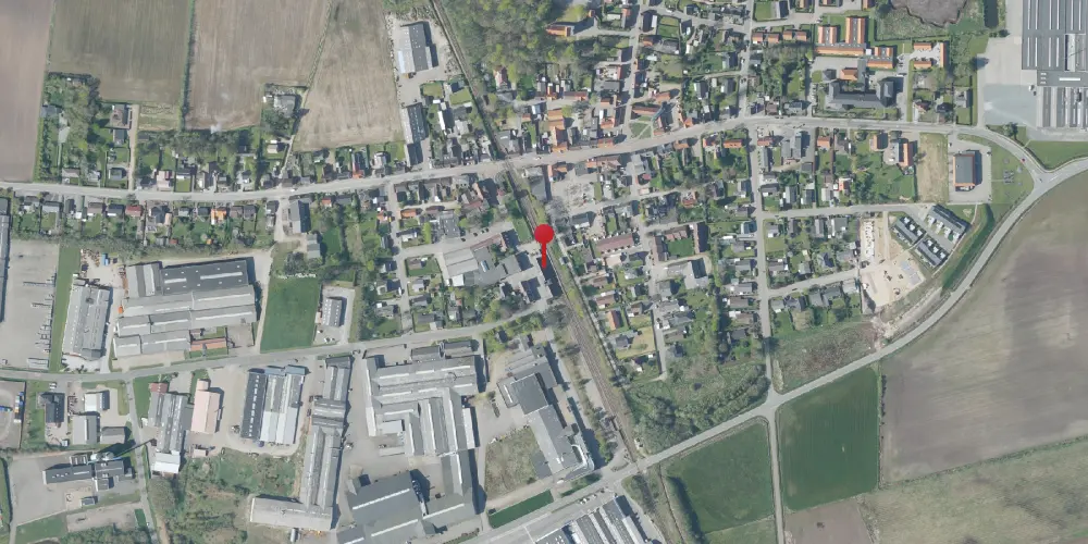 Historisk kort over Lem Station [1875-1970]