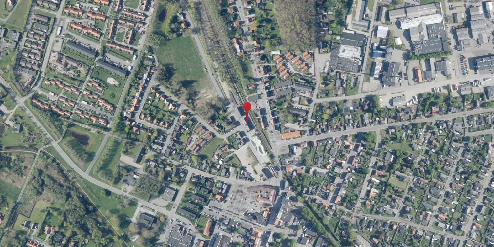 Historisk kort over Tarm Station [1875-1970]