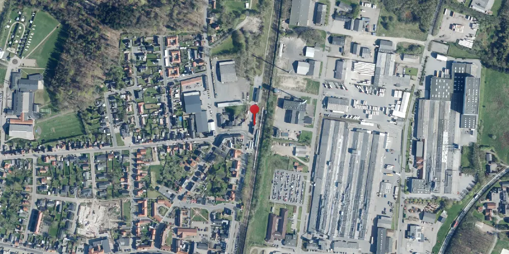 Historisk kort over Ølgod Station [1875-1970]