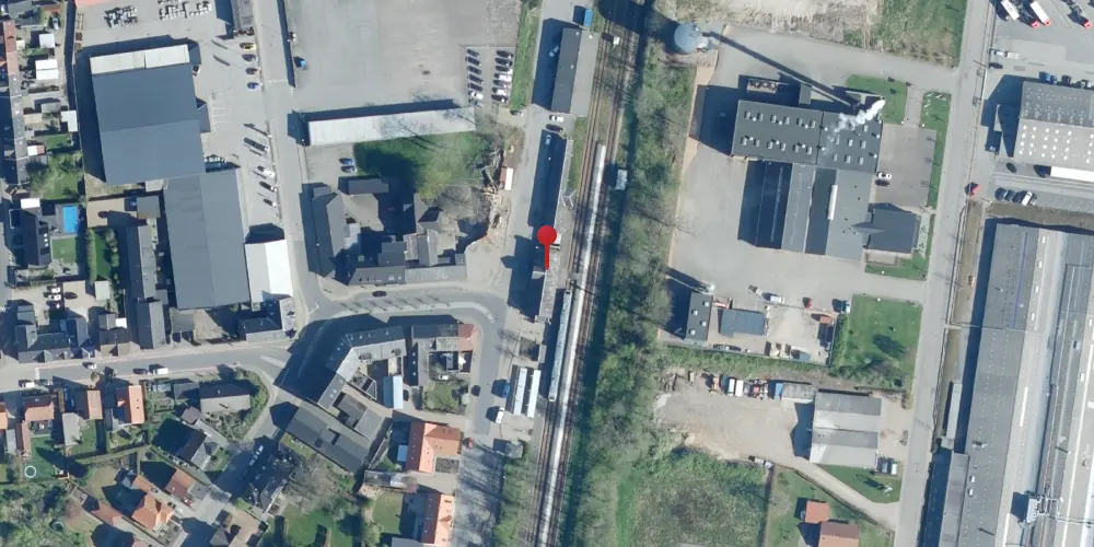 Historisk kort over Ølgod Station [1875-1970]