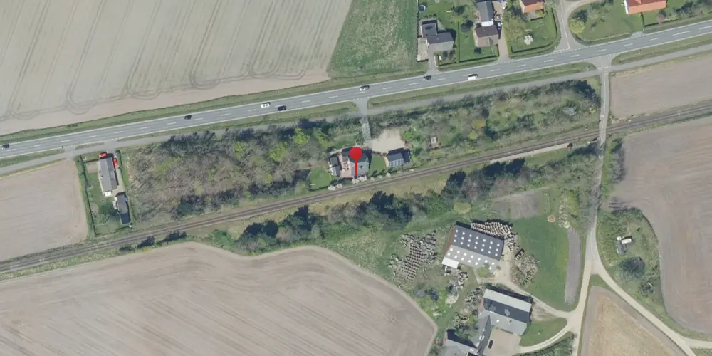 Historisk kort over Hyllerslev Trinbræt [1963-1986]