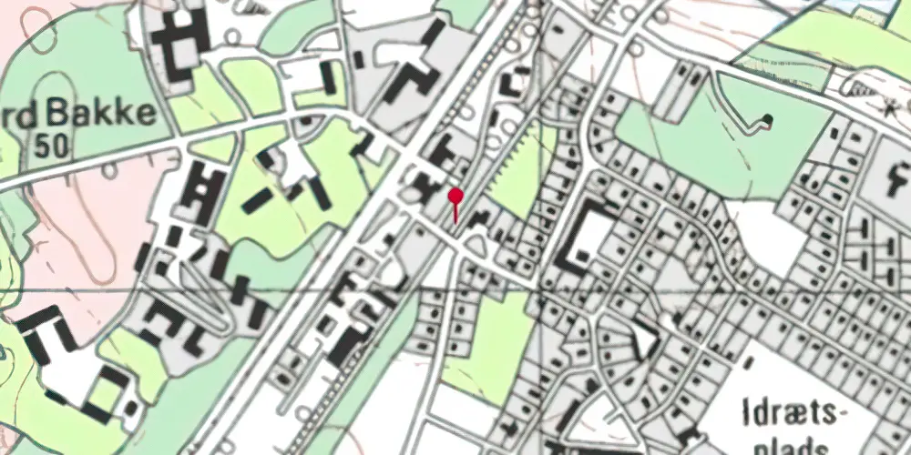 Historisk kort over Grove Trinbræt [1941-1954]