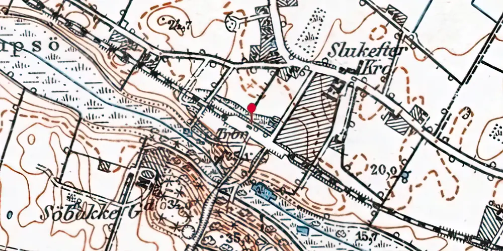 Historisk kort over Slukefter Trinbræt