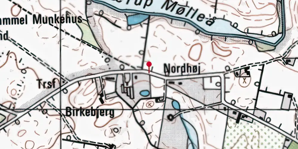 Historisk kort over Bredbjerg Trinbræt Historisk kort over Bredbjerg Trinbræt