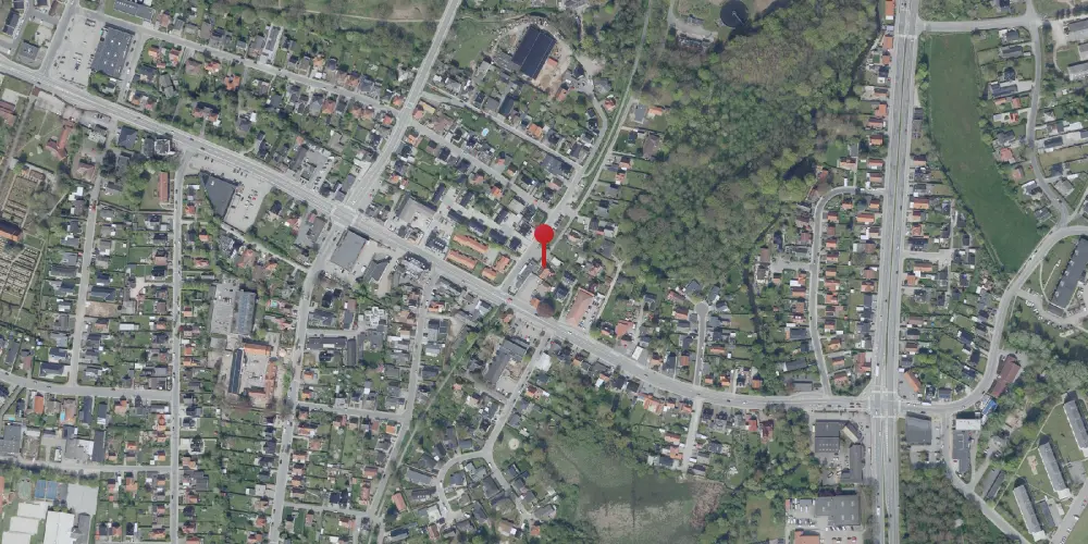 Historisk kort over Næsby Station [1916-1955]