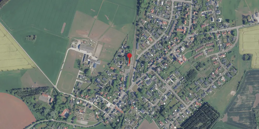 Historisk kort over Kirke Eskilstrup Station [1901-1991]