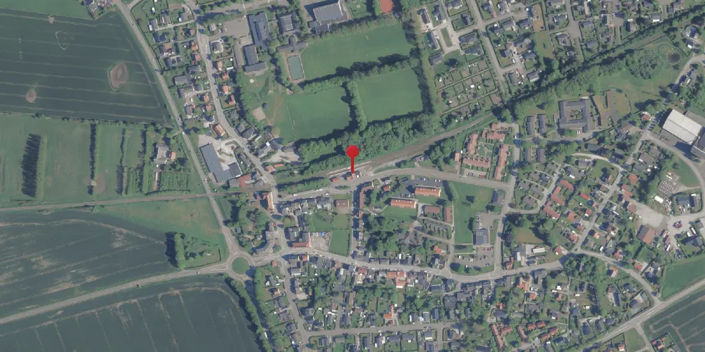 Historisk kort over Store Merløse Station [1901-2000]