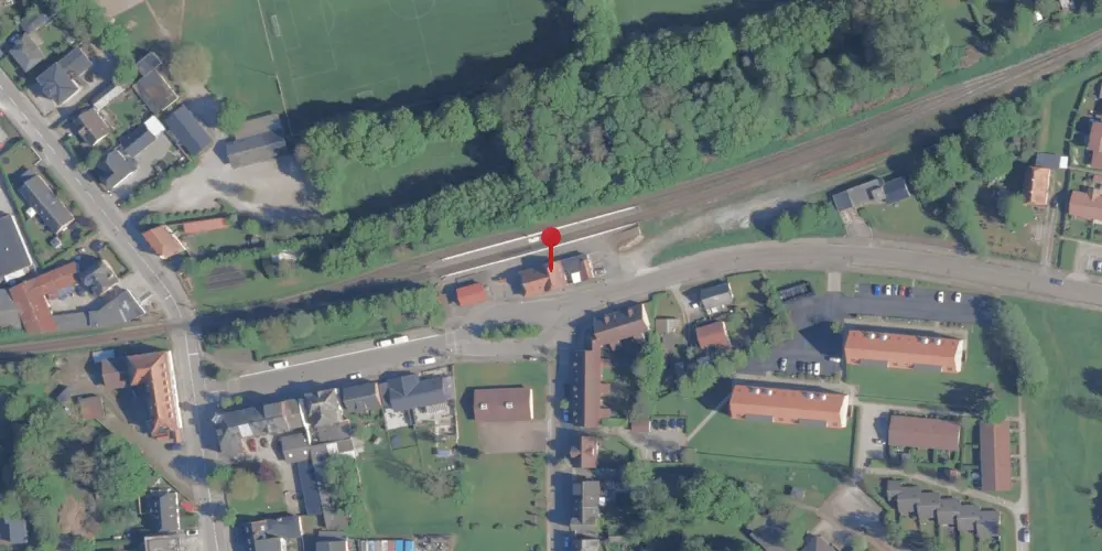 Historisk kort over Store Merløse Station [1901-2000]